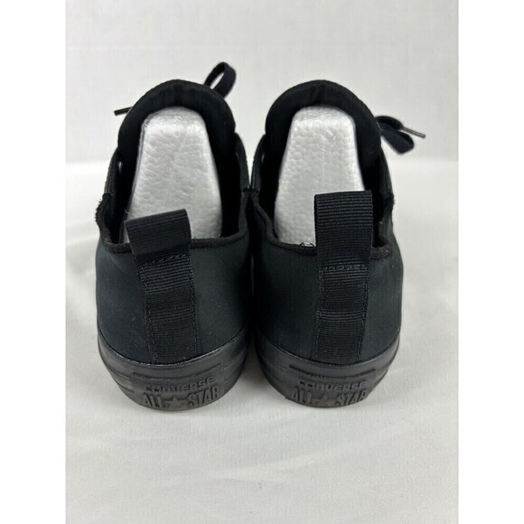 Converse Low Top Sneakers Black 8 Neoprene Gothic Goth Gothcore Black on Black - Picture 6 of 9